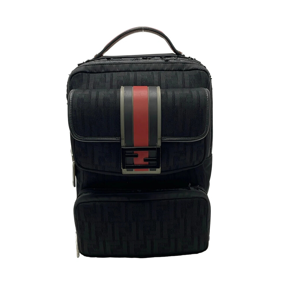 Fendi Black Red Dark Gray Nylon Rubber #339807F57B